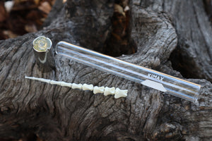 Whitetail Fawn Tail Articulation in Vintage Glass Test Tube