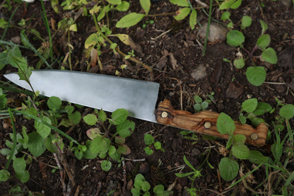 Reserved For Chloe - Black Bear Carved Kitchen Knife