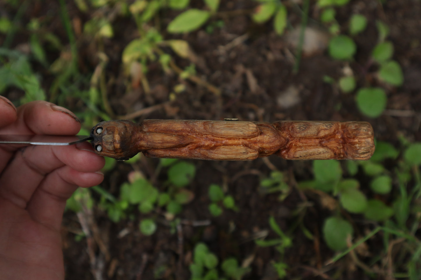 Reserved For Chloe - Black Bear Carved Kitchen Knife