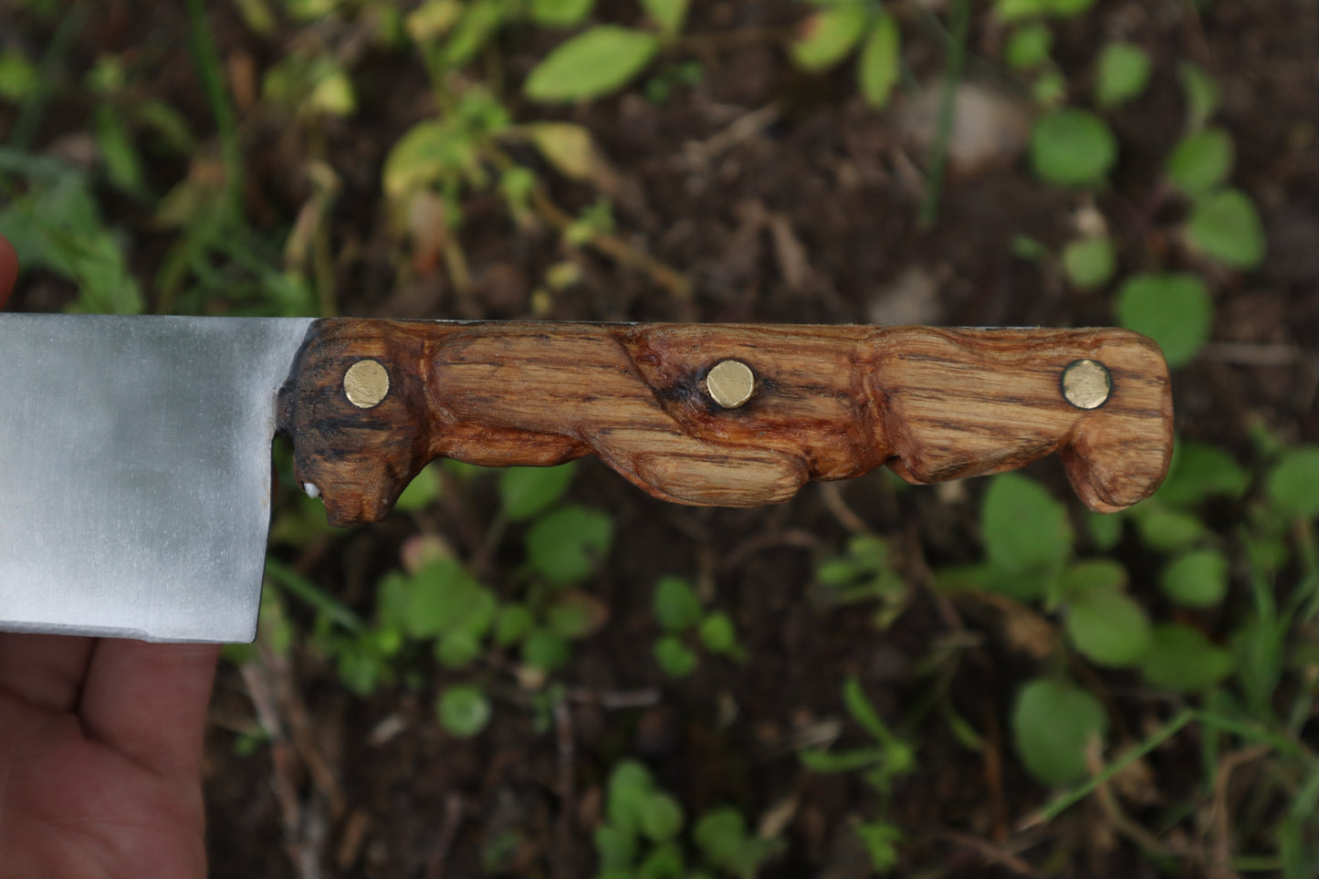 Reserved For Chloe - Black Bear Carved Kitchen Knife