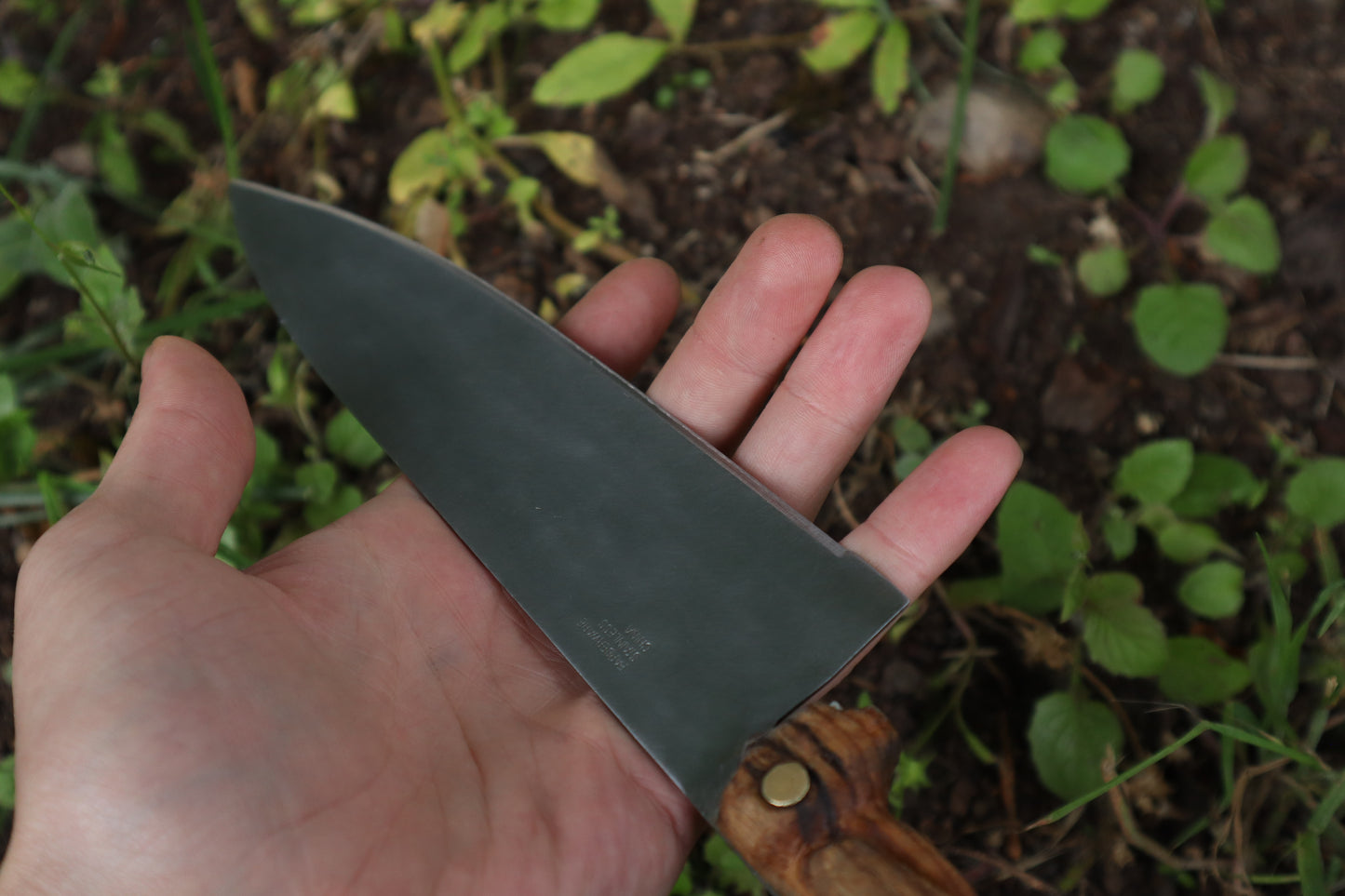 Reserved For Chloe - Black Bear Carved Kitchen Knife