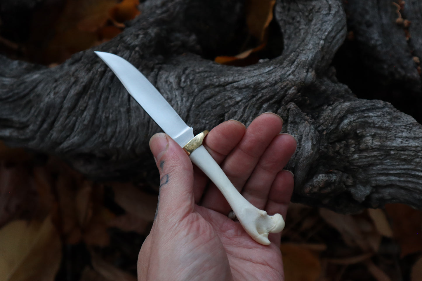 Reserved for Jules - Raccoon Femur Knife