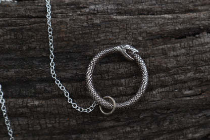 Whitetail Fawn Humerus Pendulum with Ouroboros Ring