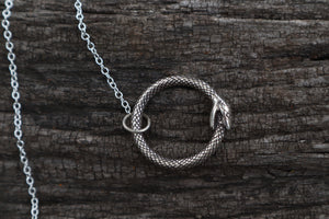 Whitetail Fawn Tibia Pendulum with Ouroboros Ring