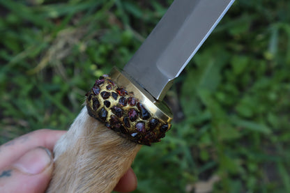 Coyote Paw Knife and Sheath