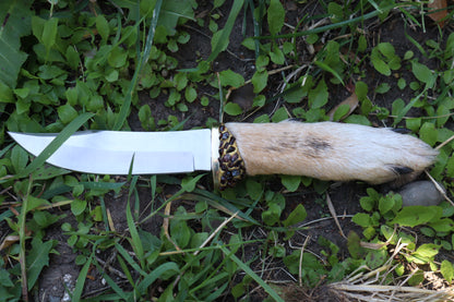 Coyote Paw Knife and Sheath