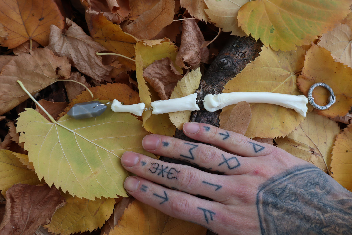 Fluid Mountain Lion Toe Articulation with a Moonstone Point "Claw"
