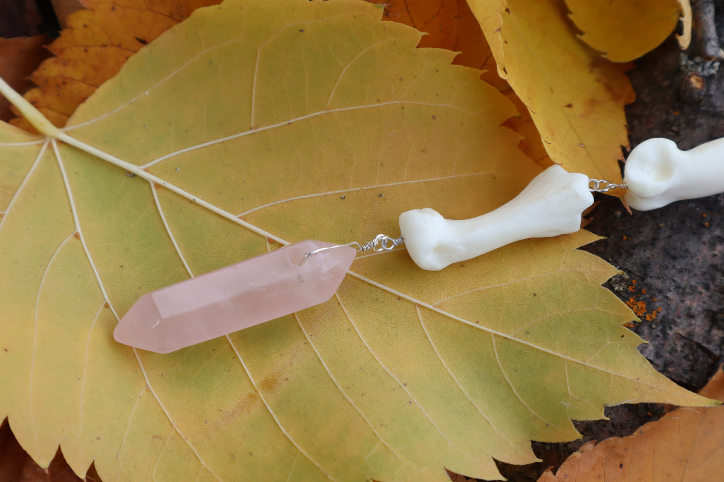 Fluid Mountain Lion Toe Articulation with a Rose Quartz Point "Claw"