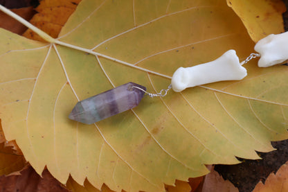 Fluid Mountain Lion Toe Articulation with a Fluorite Point "Claw"