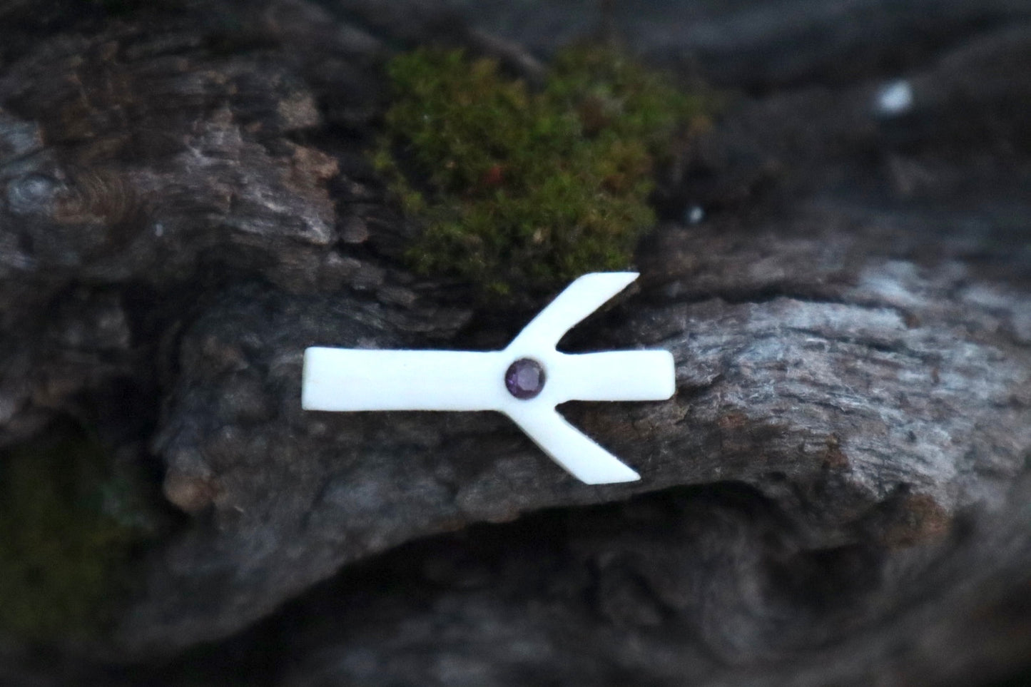 Algiz Wolf Bone Talisman