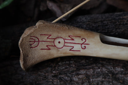 Reserved for Chelsea - Múspellzheimr German Shepherd Dog Tibia Incense Holder