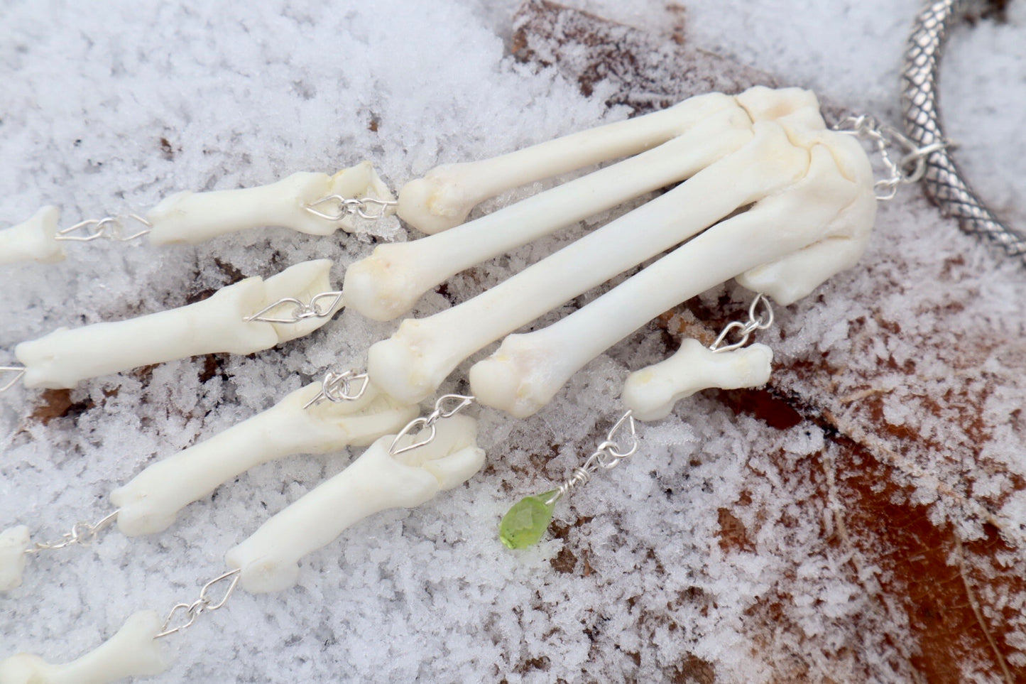 Fluid Bobcat Paw Articulation with Peridot “Claws”