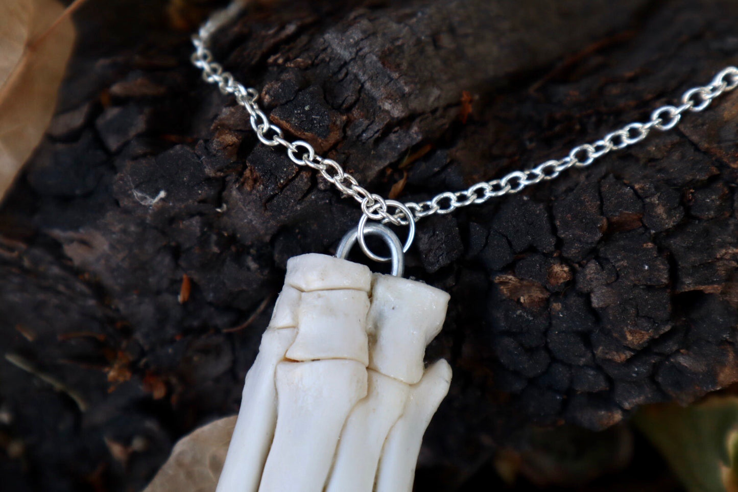 Reserved for Amanda - Articulated Bobcat Paw Necklace