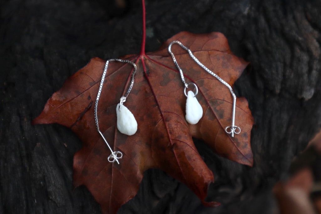 Polydactyl Cat Patella Earrings - .925 Silver
