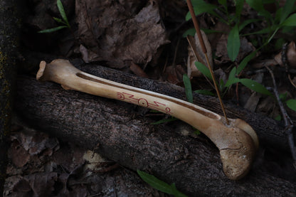 Reserved for Ganjre - Múspellzheimr German Shepherd Dog Femur Incense Holder