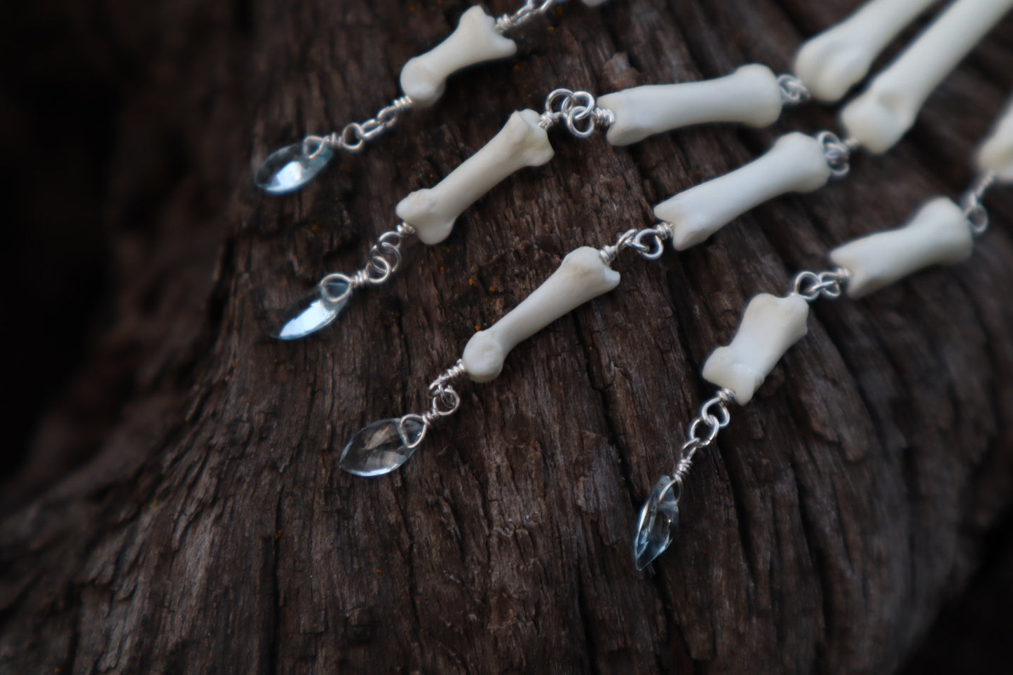Reserved for Katie - Fluid Red Fox Paw Articulation with Blue Topaz “Claws”
