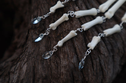 Reserved for Katie - Fluid Red Fox Paw Articulation with Blue Topaz “Claws”