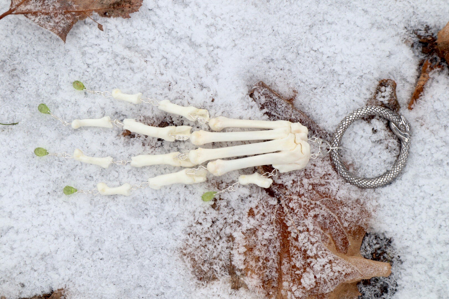 Fluid Bobcat Paw Articulation with Peridot “Claws”