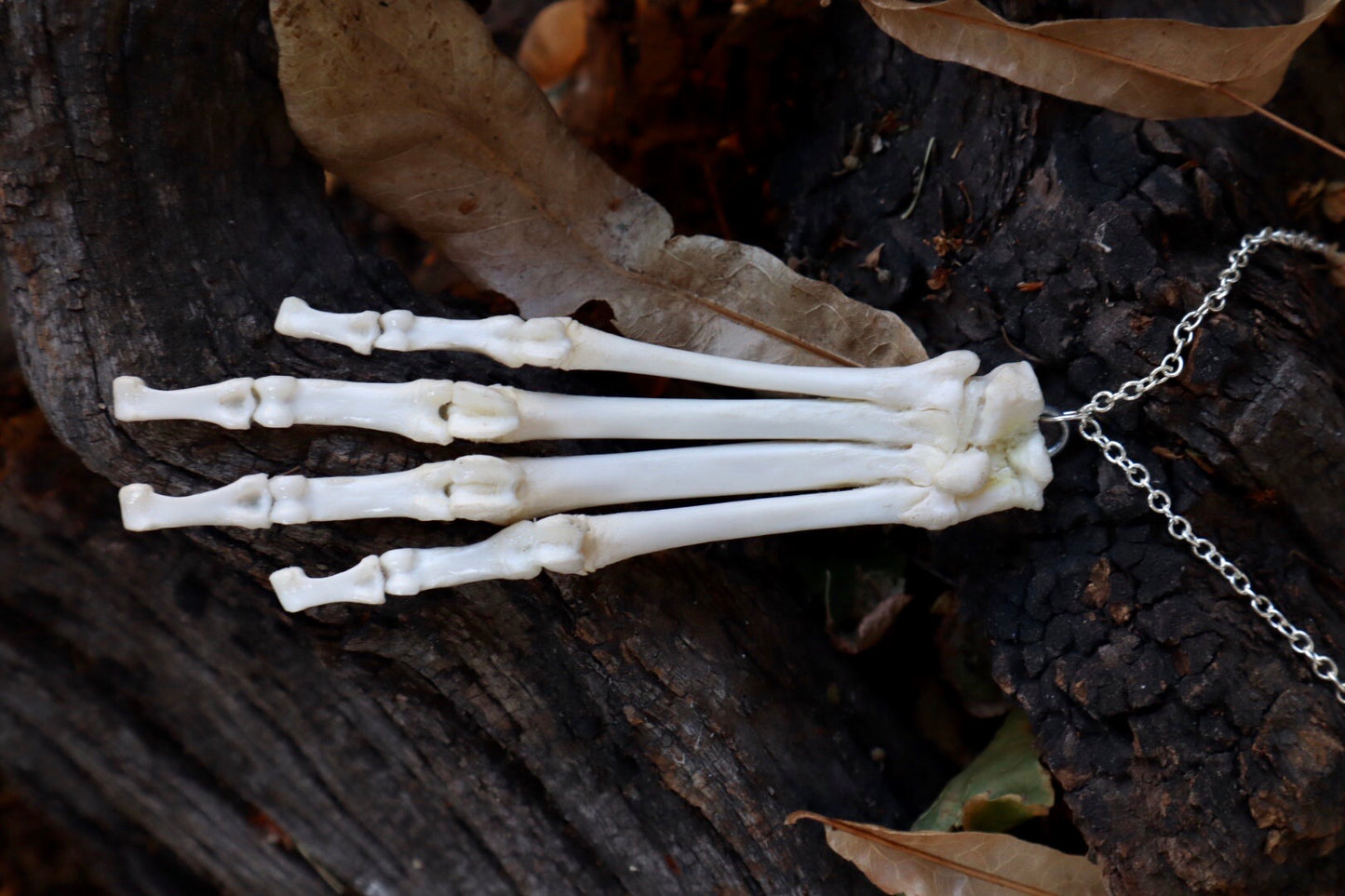 Reserved for Amanda - Articulated Bobcat Paw Necklace