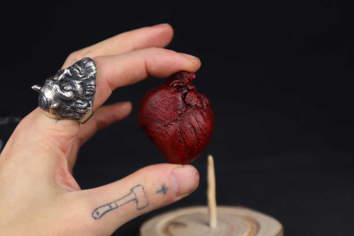 Reserved for Sam - Dry Preserved Red Fox Heart in Glass Dome