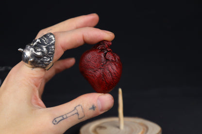 Reserved for Sam - Dry Preserved Red Fox Heart in Glass Dome