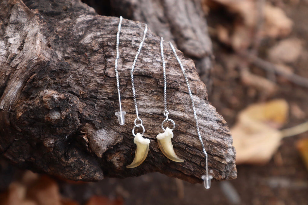 Red Fox Claw Earrings - .925 Silver