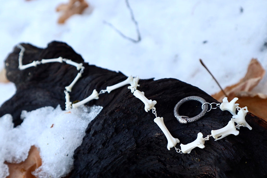 Fluid Red Fox Tail Articulation with Ouroboros Ring