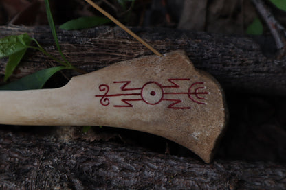 Reserved for Chelsea - Múspellzheimr German Shepherd Dog Tibia Incense Holder