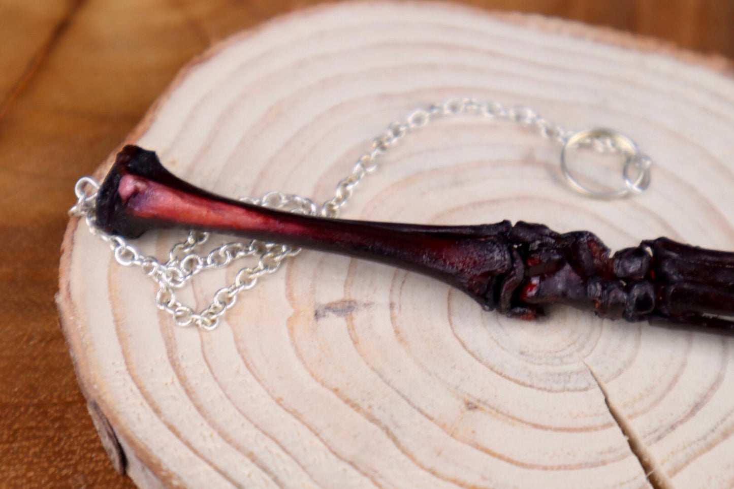 Lucky Kitten Paw Articulation Keychain - Naturally Stained