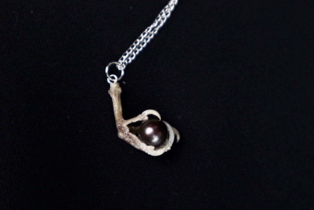 Clutched Pearl Necklace