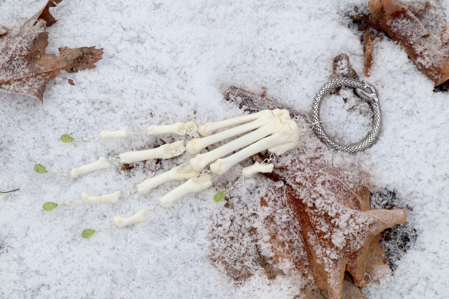Fluid Bobcat Paw Articulation with Peridot “Claws”