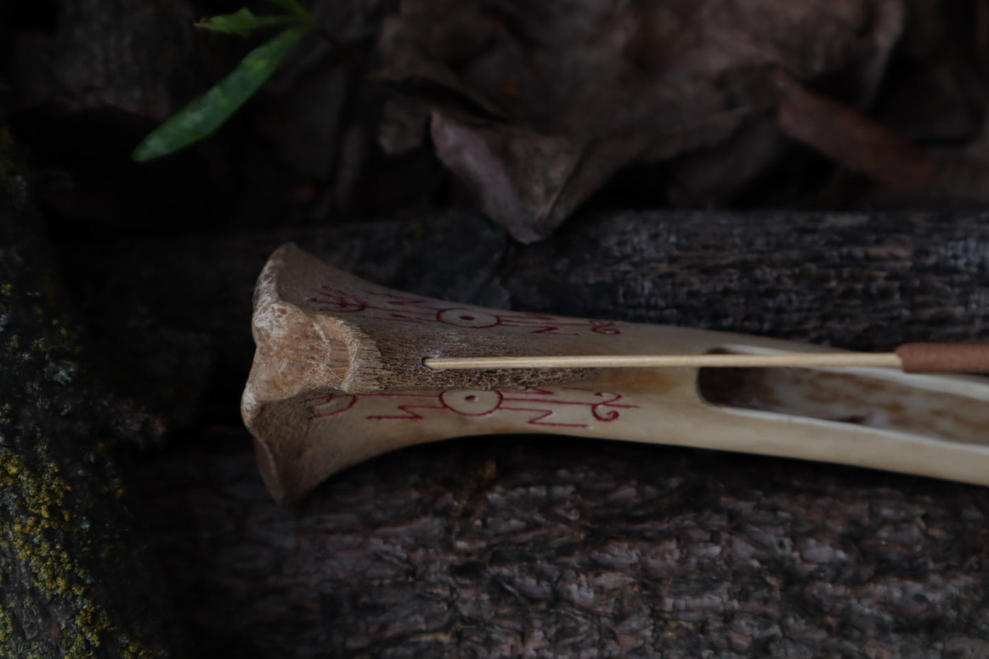 Reserved for Chelsea - Múspellzheimr German Shepherd Dog Tibia Incense Holder