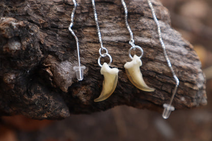 Red Fox Claw Earrings - .925 Silver