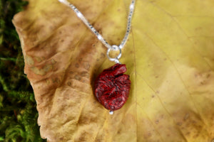 Reserved for Gabe - Stillborn Black Lab Heart Necklace - .925 Silver