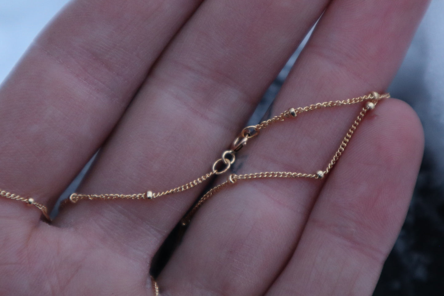 Reserved for Cal - 14k Gold Red Fox Tibia and Sunstone Necklaces