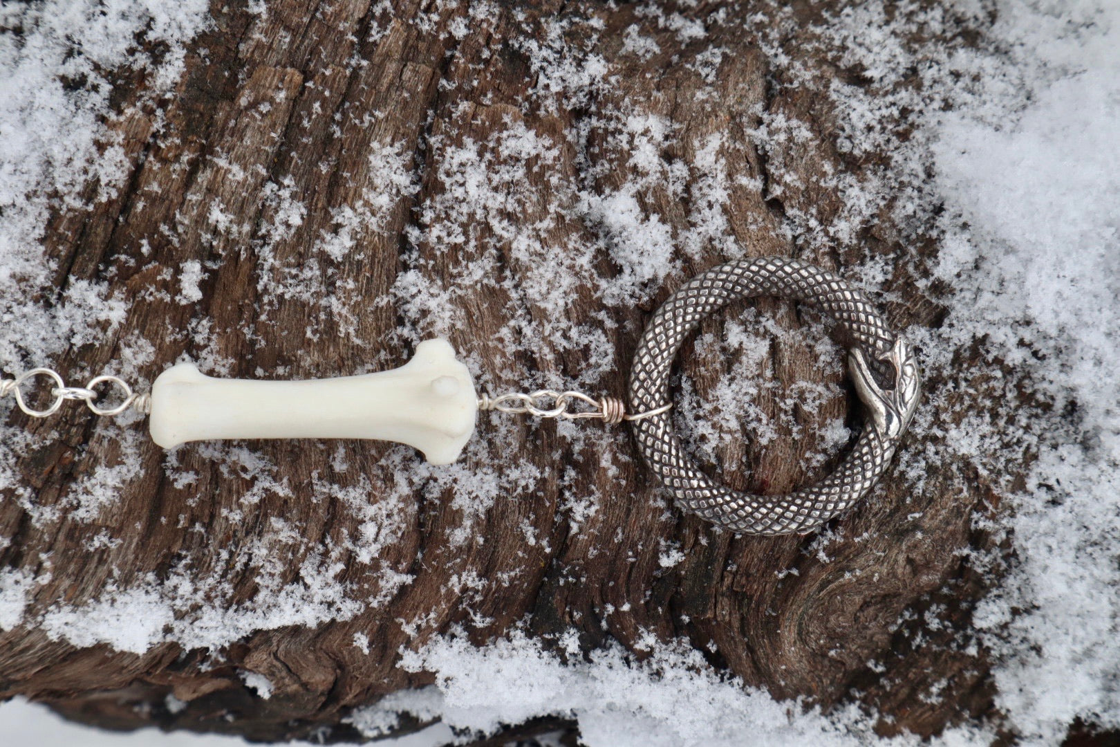 Fluid Mountain Lion Tail Tip Articulation with Ouroboros Ring