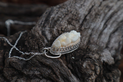 Reserved for Cora - Raccoon Skull Fragment Necklace - .925 Sterling Silver