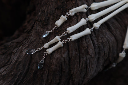 Reserved for Katie - Fluid Red Fox Paw Articulation with Blue Topaz “Claws”
