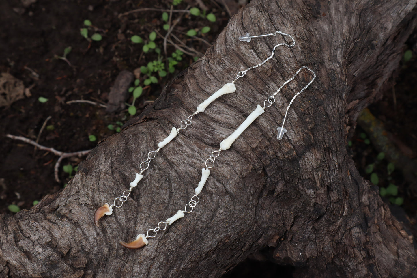 Fluid Raccoon Toe Earrings
