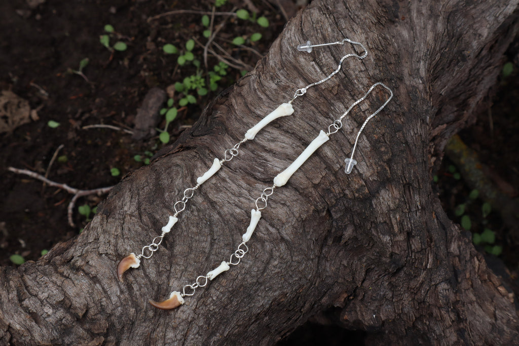 Fluid Raccoon Toe Earrings
