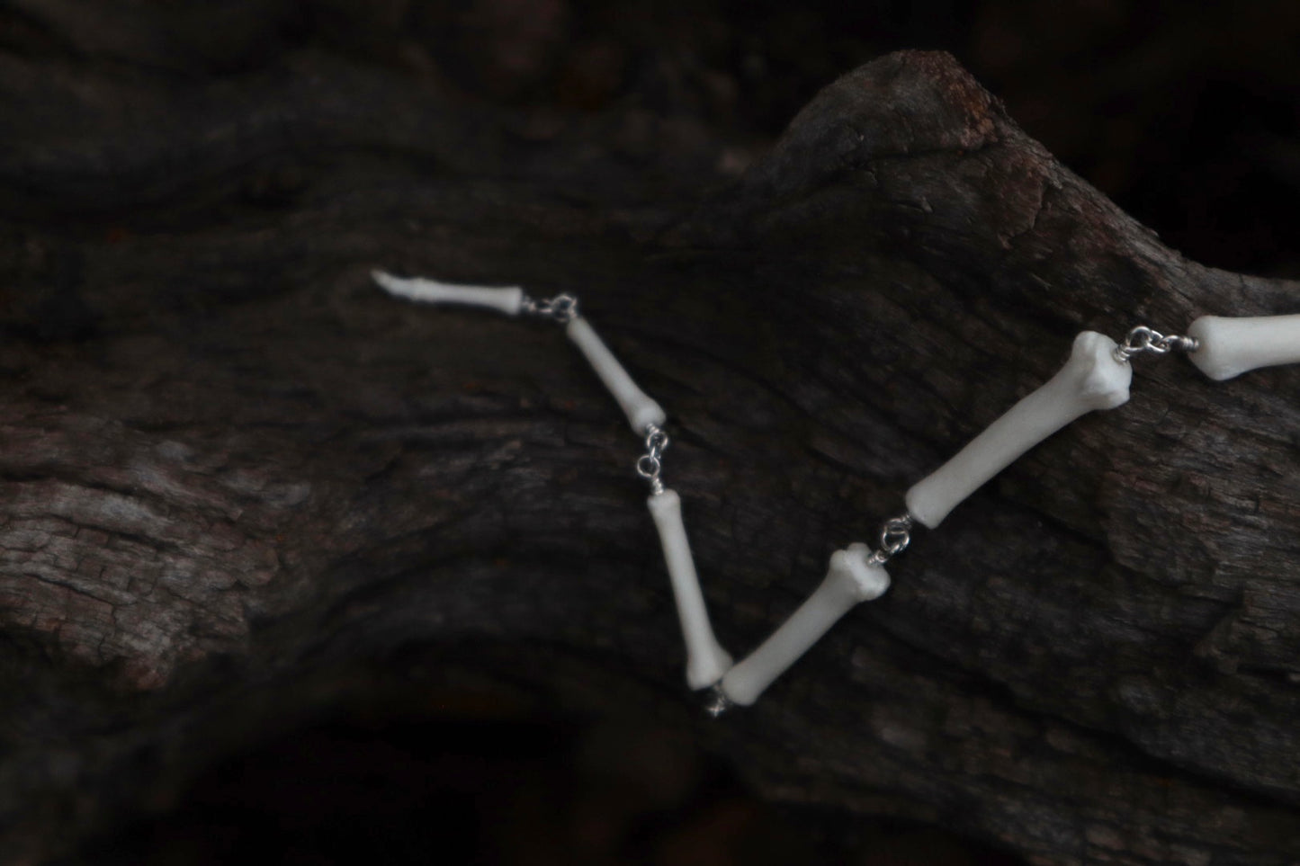 Fluid Gray Wolf Tail Articulation with Ouroboros Ring