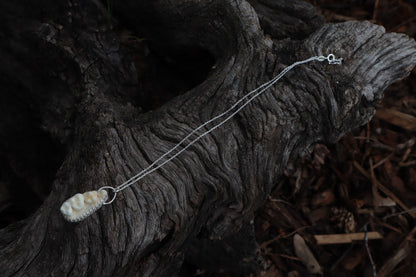 Reserved for Cora - Raccoon Skull Fragment Necklace - .925 Sterling Silver
