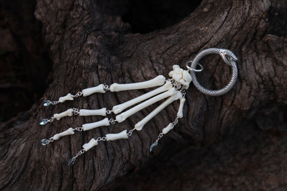 Reserved for Katie - Fluid Red Fox Paw Articulation with Blue Topaz “Claws”