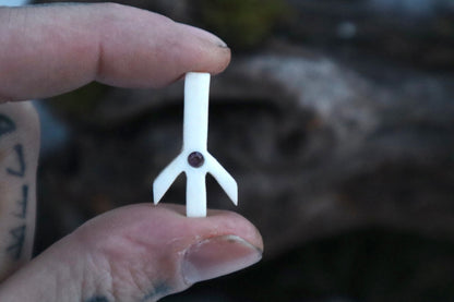 Algiz Wolf Bone Talisman