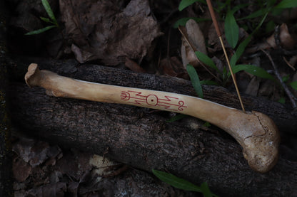 Reserved for Ganjre - Múspellzheimr German Shepherd Dog Femur Incense Holder