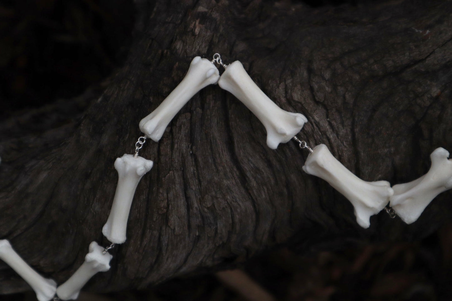 Fluid Gray Wolf Tail Articulation with Ouroboros Ring