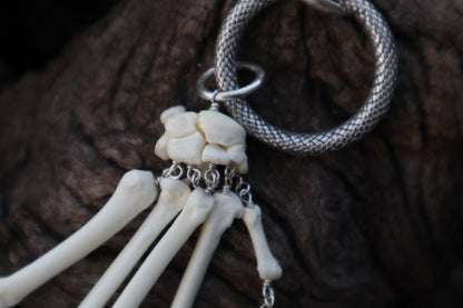 Reserved for Katie - Fluid Red Fox Paw Articulation with Blue Topaz “Claws”