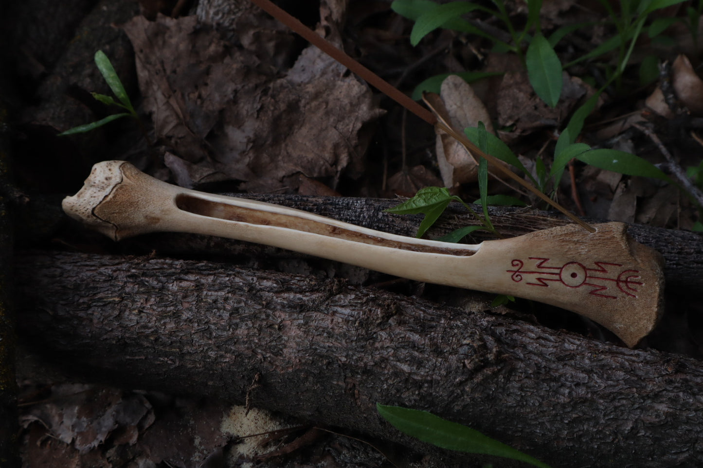 Reserved for Chelsea - Múspellzheimr German Shepherd Dog Tibia Incense Holder
