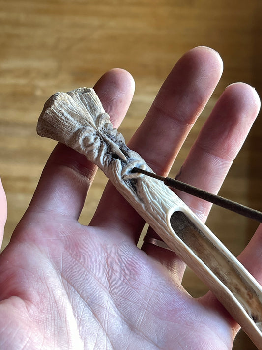 Reserved for Jessie - German Shepherd Bone Forest Spirit Incense Burner